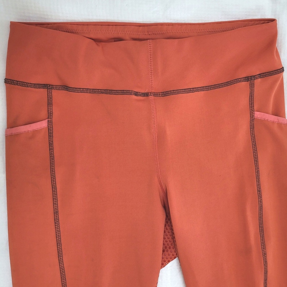 Riding Sport Dover Saddler Rust Orange Full Seat Silicone Grip Riding Tights L - Picture 3 of 12